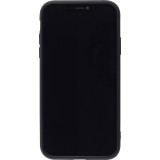 Hülle iPhone 12 - Soft Touch mit Ring - Schwarz