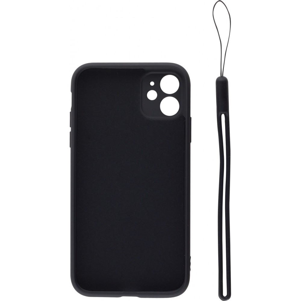 Coque iPhone 11 Pro - Soft Touch avec anneau - Noir