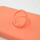 Coque iPhone 11 - Soft Touch avec anneau - Orange