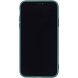 Coque iPhone XR - Soft Touch avec anneau - Vert foncé