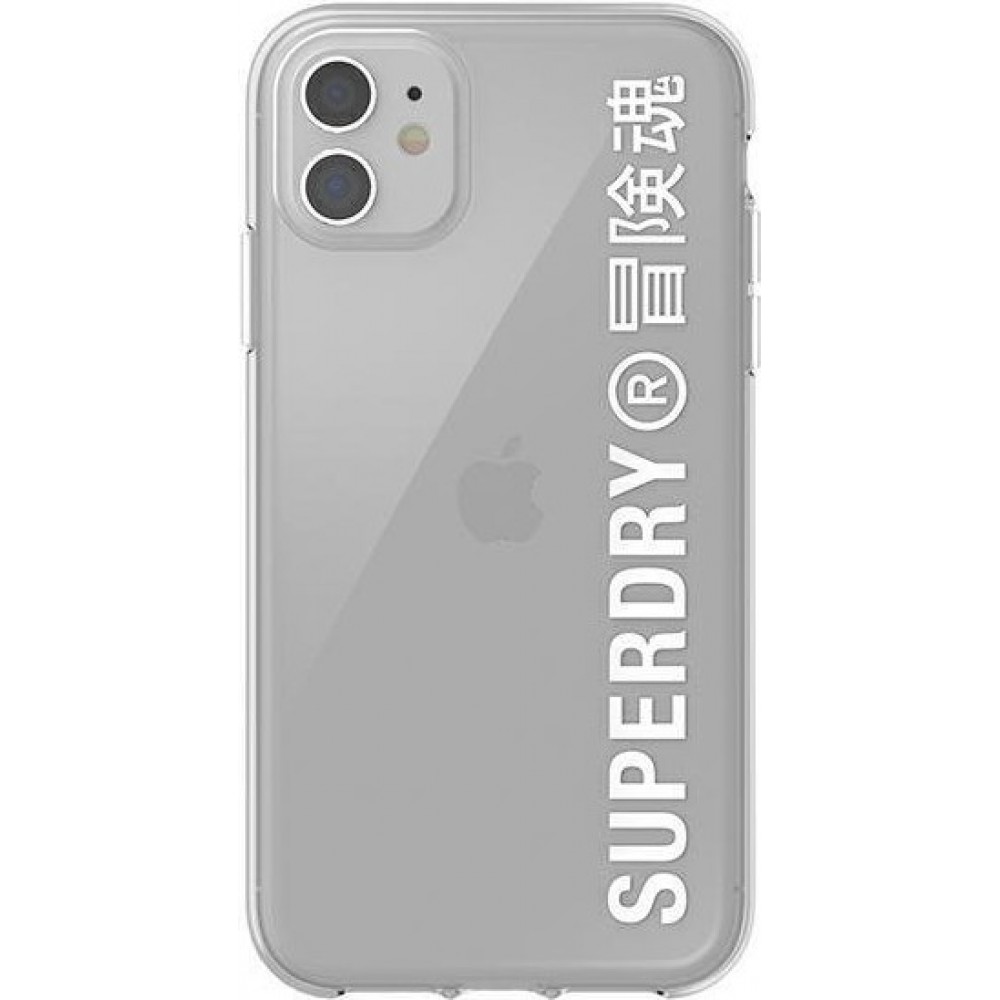 Coque iPhone 11 - Superdry Clear Case transparente avec logo imprimé