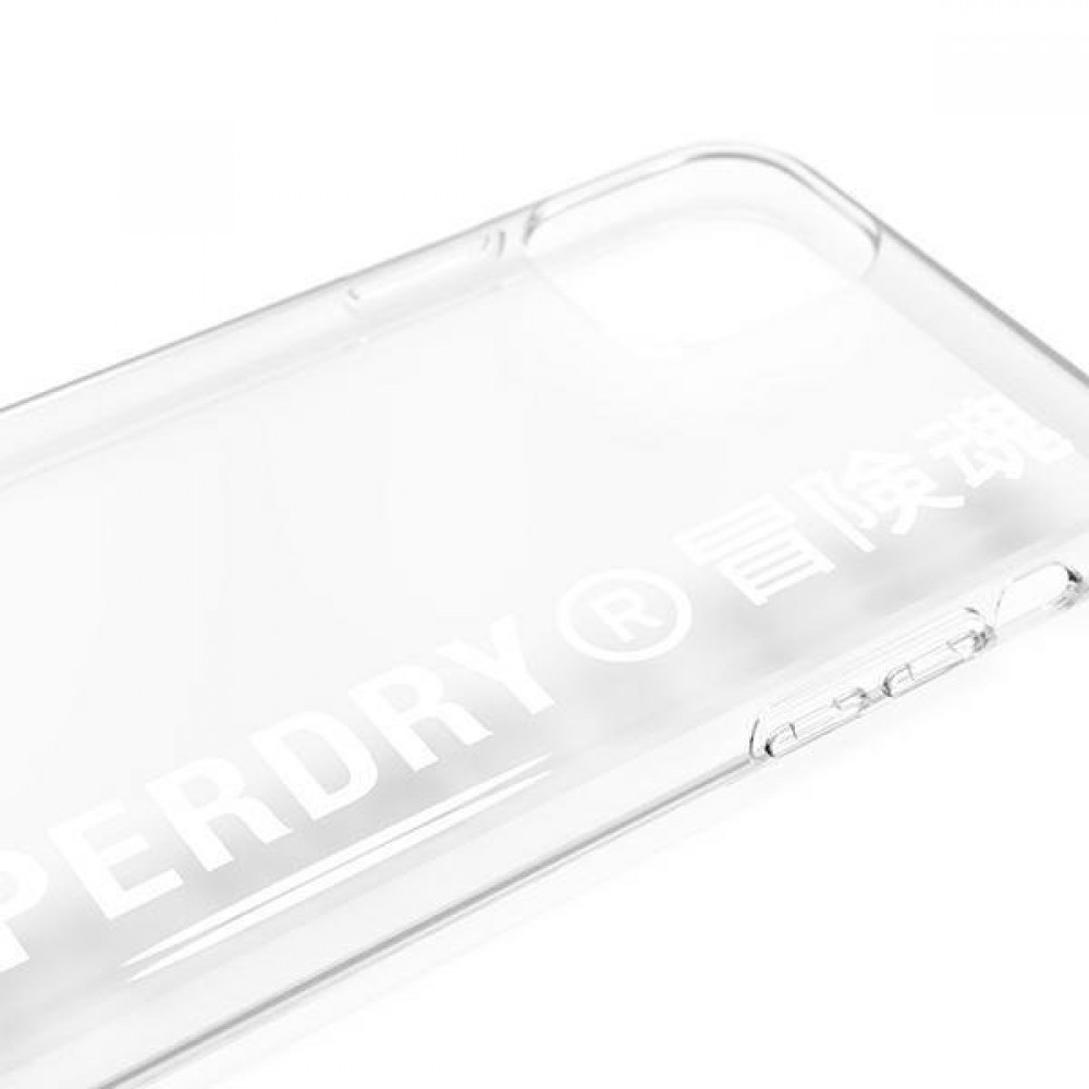 Coque iPhone 11 - Superdry Clear Case transparente avec logo imprimé