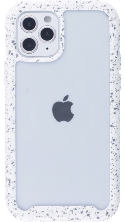 Coque iPhone 12 mini - Bumper 360 Clear Splash paint - Blanc