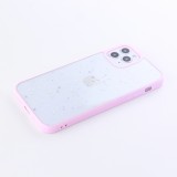 Hülle iPhone 12 / 12 Pro - Klare Blasensterne  - Rosa