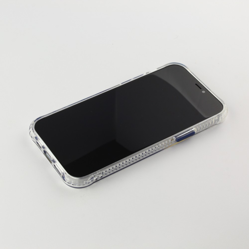 Hülle iPhone 12 / 12 Pro - Clear Bumper Gradient Farbe dunkelblau