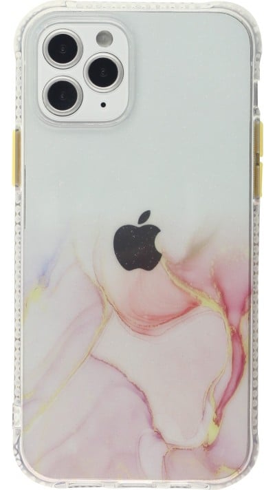 Coque iPhone 12 Pro Max - Clear Bumper gradient paint - Rose