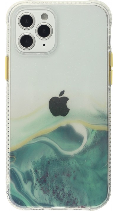 Hülle iPhone 12 / 12 Pro - Clear Bumper Gradient Farbe grün
