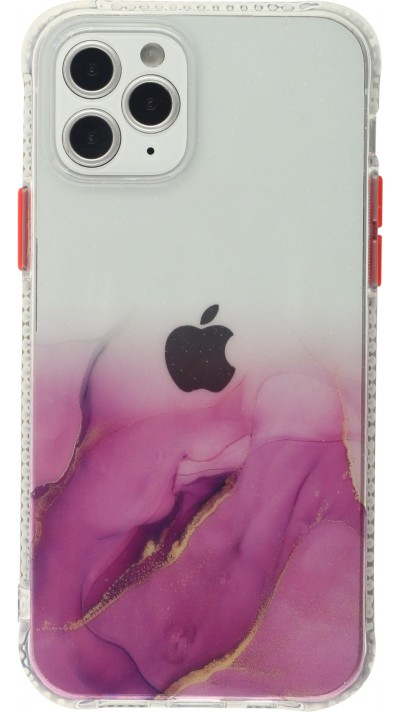 iPhone 13 Pro Max Case Hülle - Clear Bumper Gradient Farbe - Violett