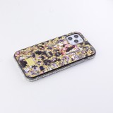 Coque iPhone 12 Pro Max - Fashion Strass Collage - Or