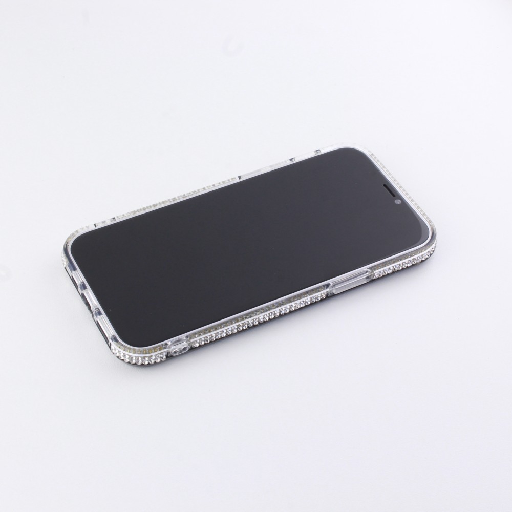 Coque iPhone 12 Pro Max - Fashion Strass Collage - Or