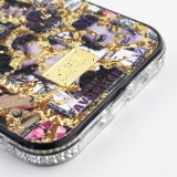 Coque iPhone 12 Pro Max - Fashion Strass Collage - Or