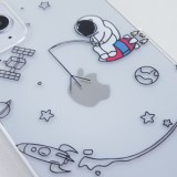 Coque iPhone 12 / 12 Pro - Gel Astronaute Pêche