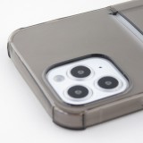 Hülle iPhone 12 / 12 Pro - Gummi Bumper Kartenhalter - Schwarz