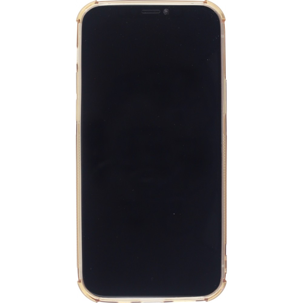 Hülle iPhone 12 Pro Max - Gummi Bumper Kartenhalter - Gold