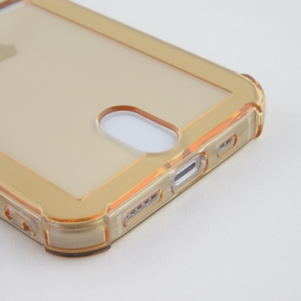 Hülle iPhone 12 Pro Max - Gummi Bumper Kartenhalter - Gold