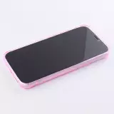 Coque iPhone 12 Pro Max - Gel Bumper Porte-carte - Rose