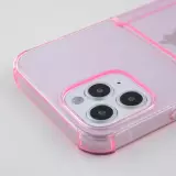 Coque iPhone 12 Pro Max - Gel Bumper Porte-carte - Rose