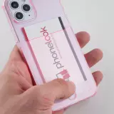 Coque iPhone 12 Pro Max - Gel Bumper Porte-carte - Rose