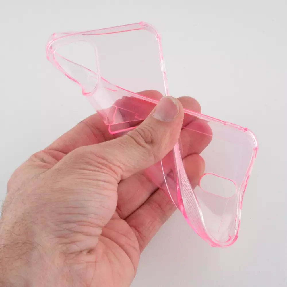 Coque iPhone 12 Pro Max - Gel Bumper Porte-carte - Rose