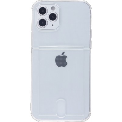 Hülle Samsung Galaxy S20 FE - Gummi Bumper Kartenhalter - Transparent