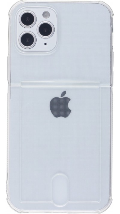 Coque iPhone 12 mini - Gel Bumper Porte-carte - Transparent