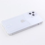 Hülle iPhone 12 mini - Gummi Bumper Kartenhalter - Transparent