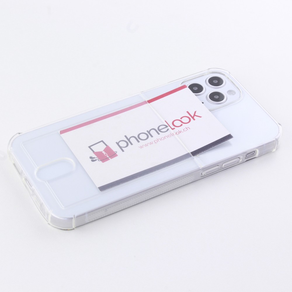 Hülle iPhone 11 Pro Max - Gummi Bumper Kartenhalter - Transparent