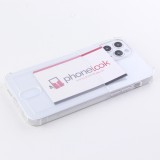 Hülle iPhone 12 mini - Gummi Bumper Kartenhalter - Transparent