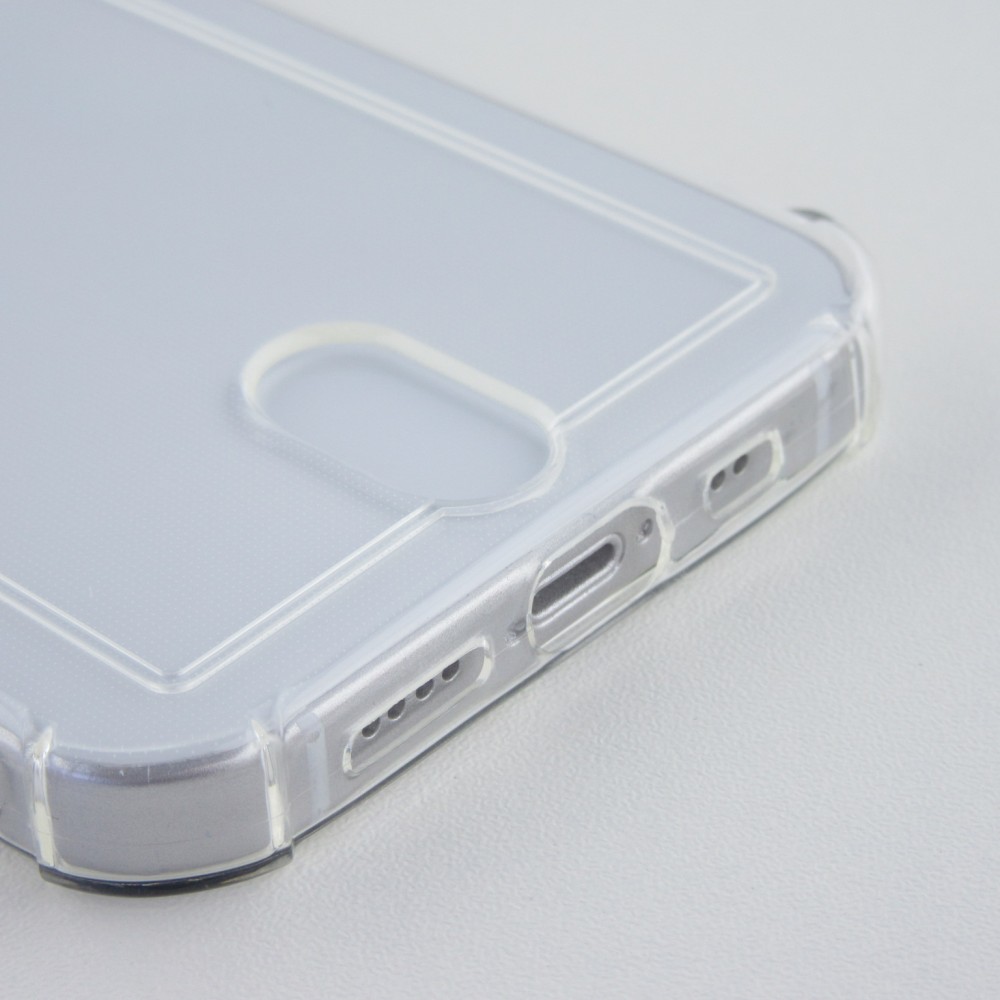 Hülle iPhone X / Xs - Gummi Bumper Kartenhalter - Transparent