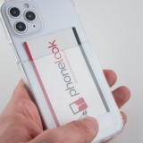 Hülle iPhone X / Xs - Gummi Bumper Kartenhalter - Transparent