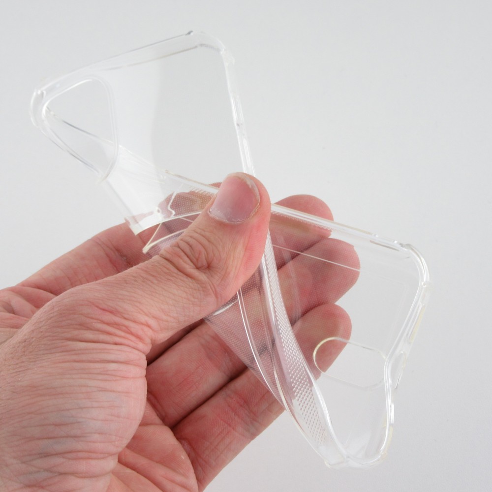 Hülle iPhone X / Xs - Gummi Bumper Kartenhalter - Transparent