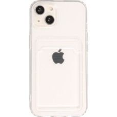 iPhone 12 Case Hülle - Gummi mit Kartenhalter - Transparent