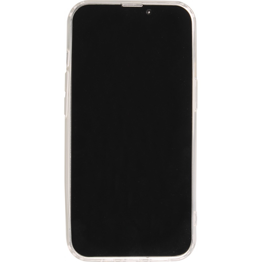 iPhone 12 Case Hülle - Gummi mit Kartenhalter - Transparent