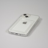 iPhone 12 Case Hülle - Gummi mit Kartenhalter - Transparent