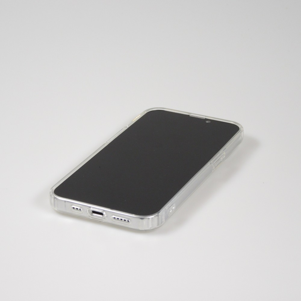 iPhone 12 Case Hülle - Gummi mit Kartenhalter - Transparent