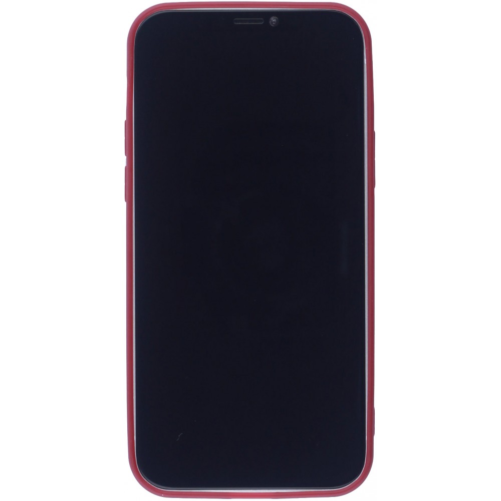Coque iPhone 12 - Gel coeur - Rouge