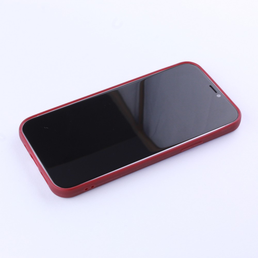 Coque iPhone 12 - Gel coeur - Rouge