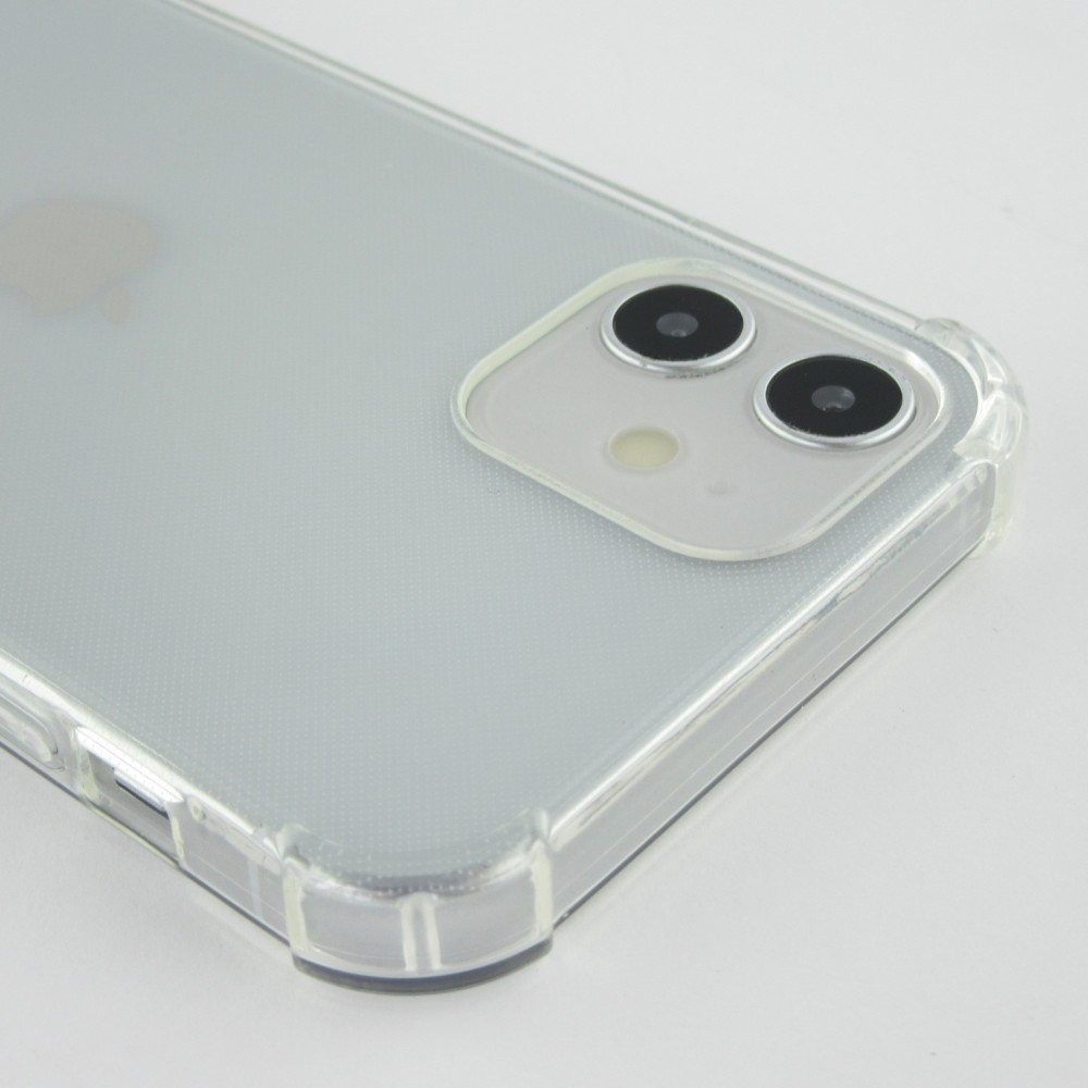 Coque iPhone 15 Pro - Gel transparent avec lacet or - Rose