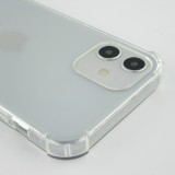 Coque iPhone 16e - Gel transparent avec lacet or - Rose