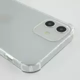 Coque iPhone 15 Pro - Gel transparent avec lacet or - Rose