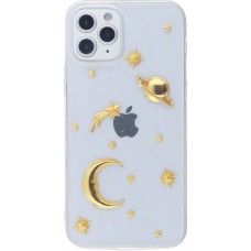 Hülle iPhone 12 Pro Max - Glass 3D Universum - Transparent