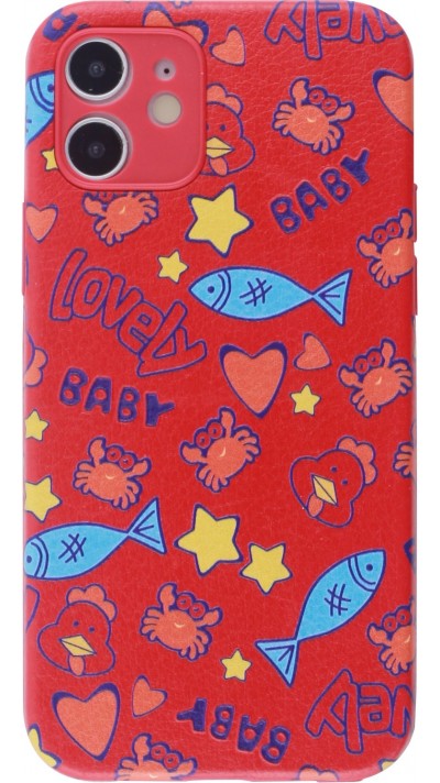 Coque iPhone XR - Silicone Lovely Baby - Rouge