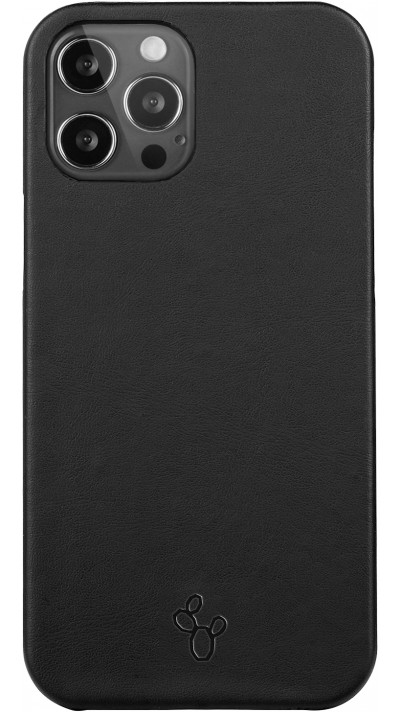 Coque iPhone 12 / 12 Pro - NOPAAL cuir de cactus vegan - Noir