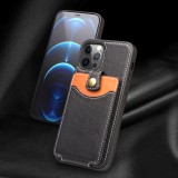 Coque iPhone 13 - Qialino Wallet porte-cartes cuir véritable - Noir