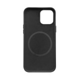 Coque iPhone 12 / 12 Pro - Qialino cuir véritable (compatible MagSafe) - Noir