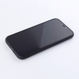 Coque iPhone 12 - Silicone Mat Coeur - Noir