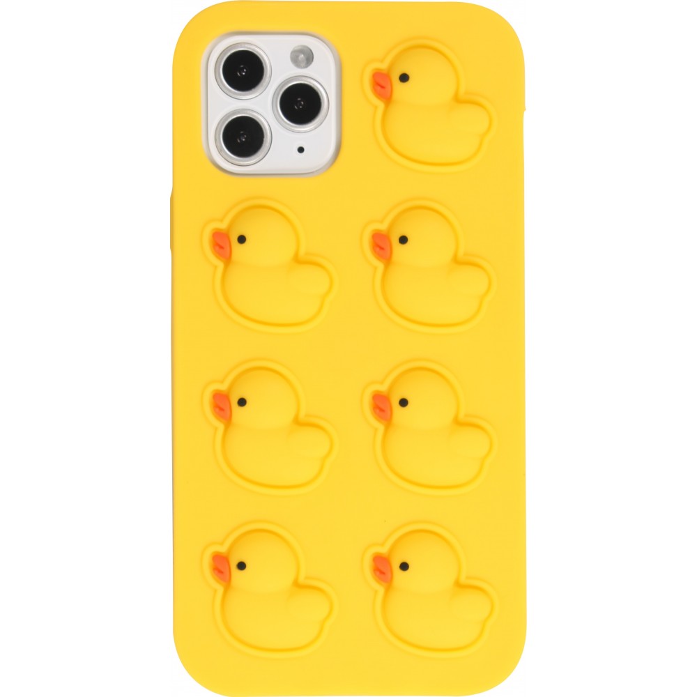 iPhone 12 Pro Max Case Hülle - Silicone jeu éclate bulles anti-stress canards