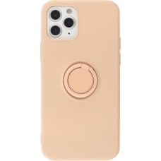 Hülle iPhone 12 - Soft Touch mit Ring - Rosa