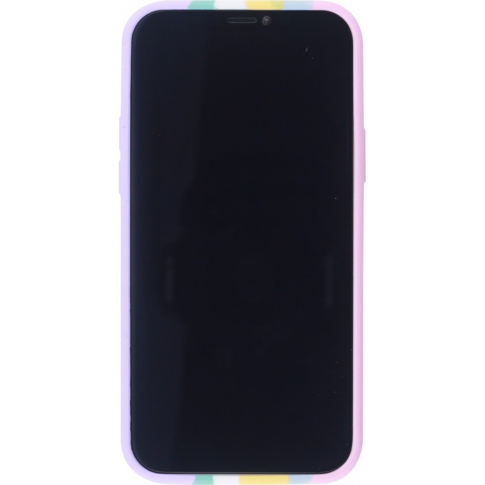 Coque iPhone 11 Pro Max - Soft Touch multicolors rose - Violet