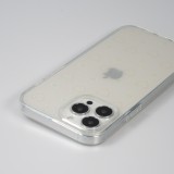 iPhone 12 / 12 Pro Case Hülle - Transparent irisierende Herzen Animationseffekt